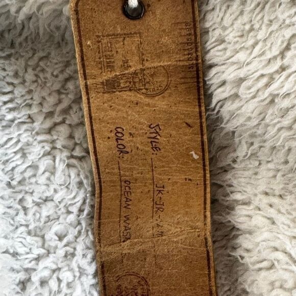 Ashley-Vintage-Charm Jean Jacket, faux lined, bomber length, with‎ hood size M - Picture 10 of 12